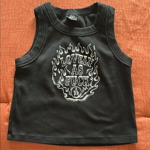 Hell babes cropped tank top